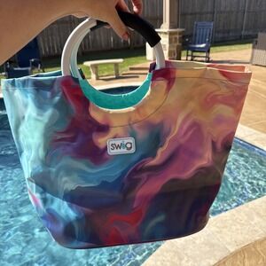 Swig Loopi Large Multicolor Tote Bag Party Animal Leopard Beach Bag